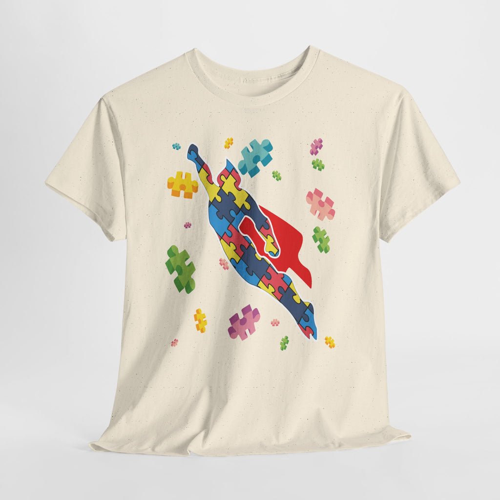 Puzzle Pieces Rocket Tee | Neurodiversity Puzzle Rocket Shirt