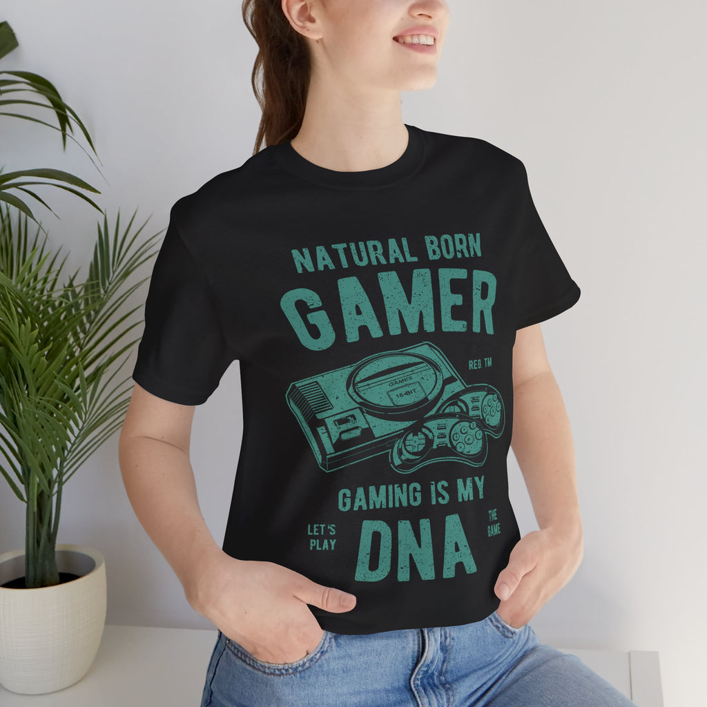 Natural Born Gamer Tee — Gaming Is My DNA" Retro Console T-Shirt