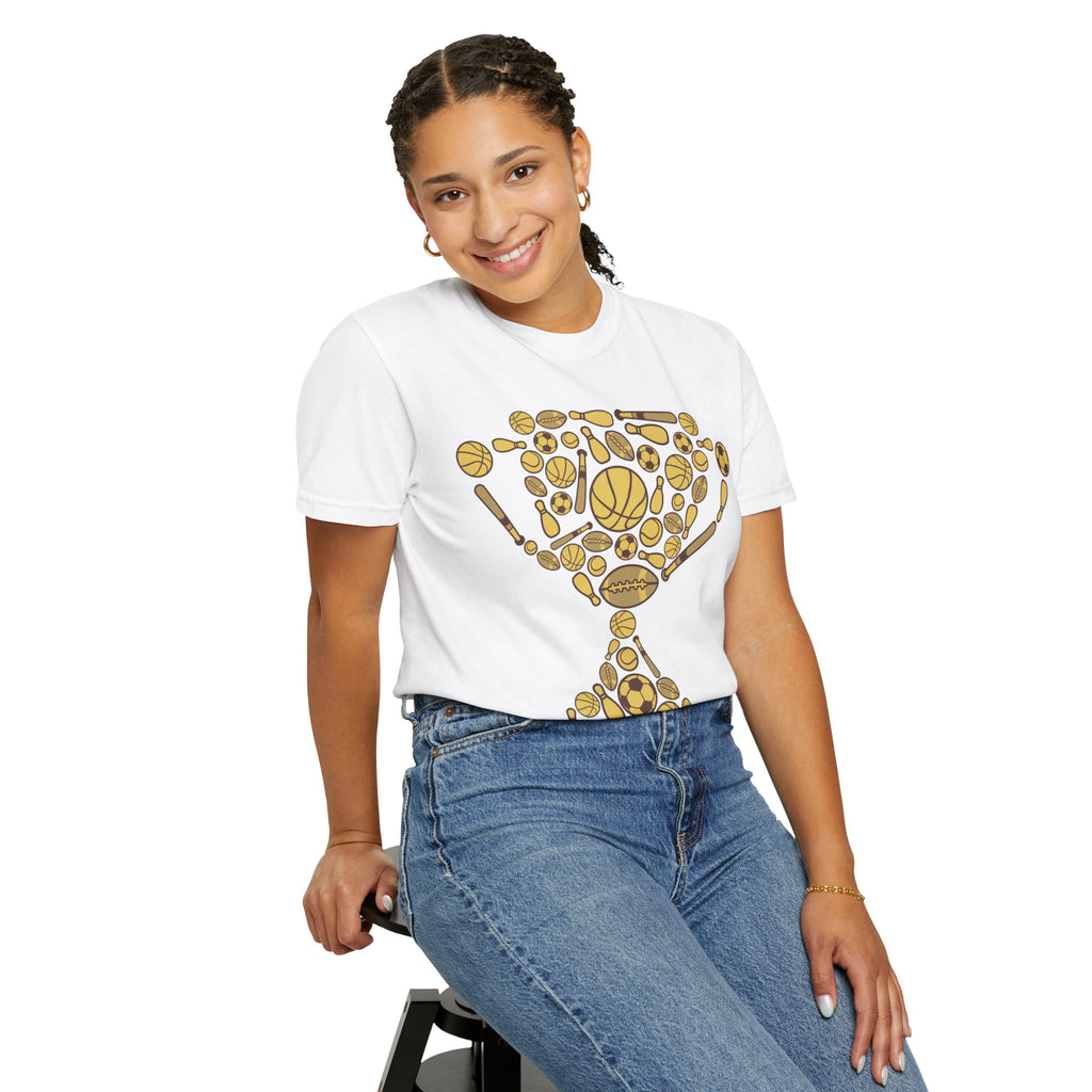 Sports Icon Hourglass T-shirt | Athletic Icons Graphic Tee