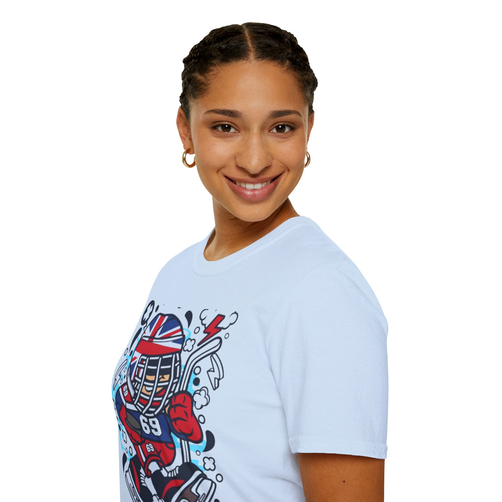 Helmet and Skates Illustration T-Shirt | Skate Park Graphic Tee