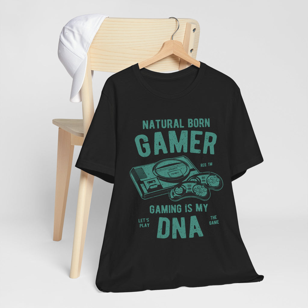 Natural Born Gamer Tee — Gaming Is My DNA" Retro Console T-Shirt
