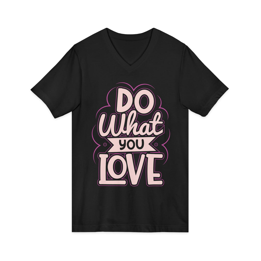 Do What You Love V-Neck Tee | Hand-Lettered Retro Script