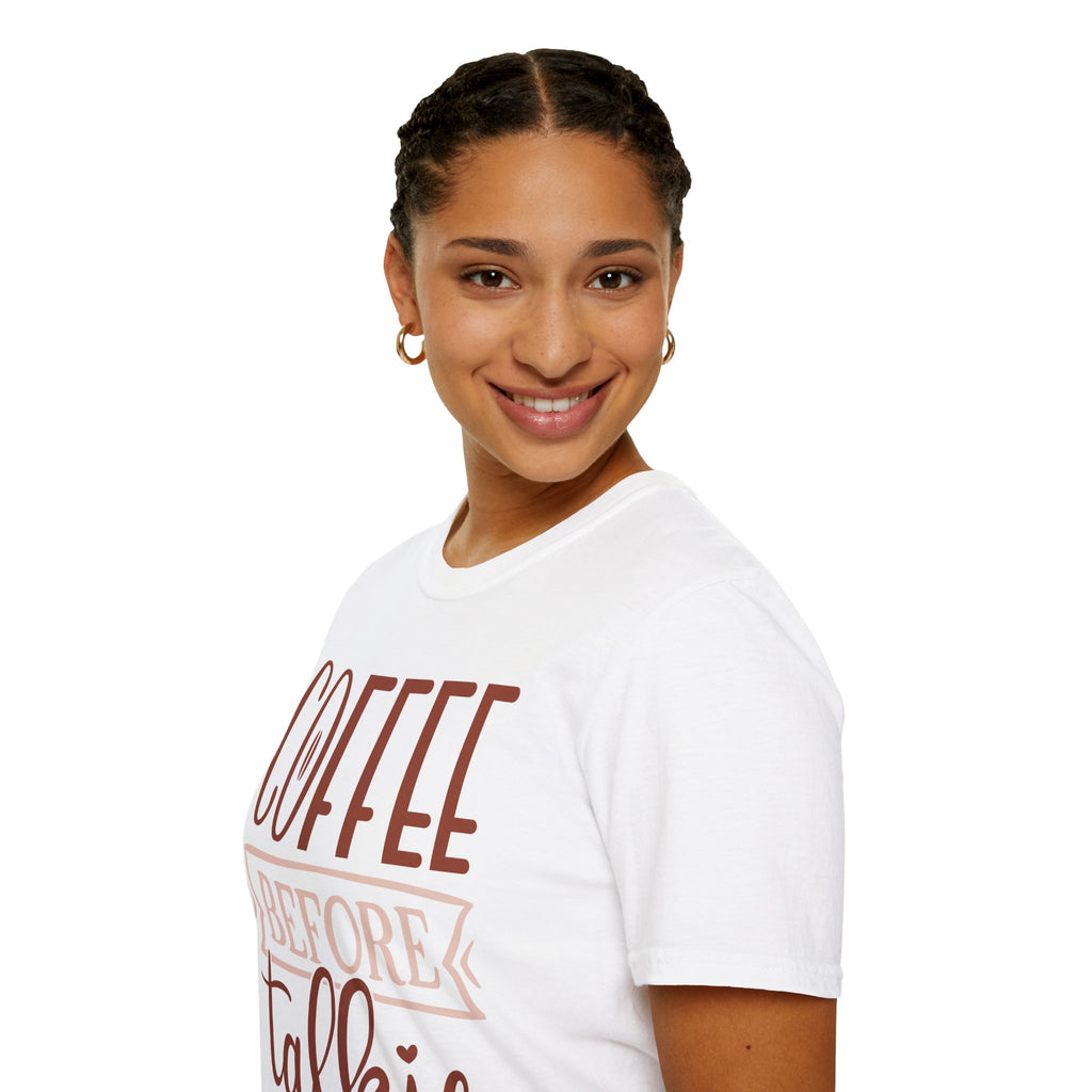 Coffee Before Talkie T-Shirt — Funny Morning Coffee Tee for Coffee Lovers