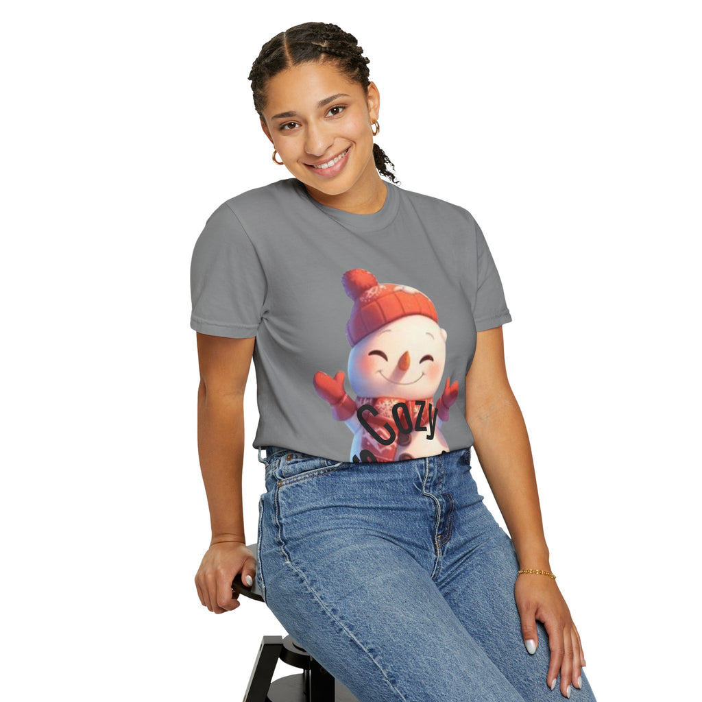Cozy Season Snowman T-Shirt | Cute Winter Graphic Tee