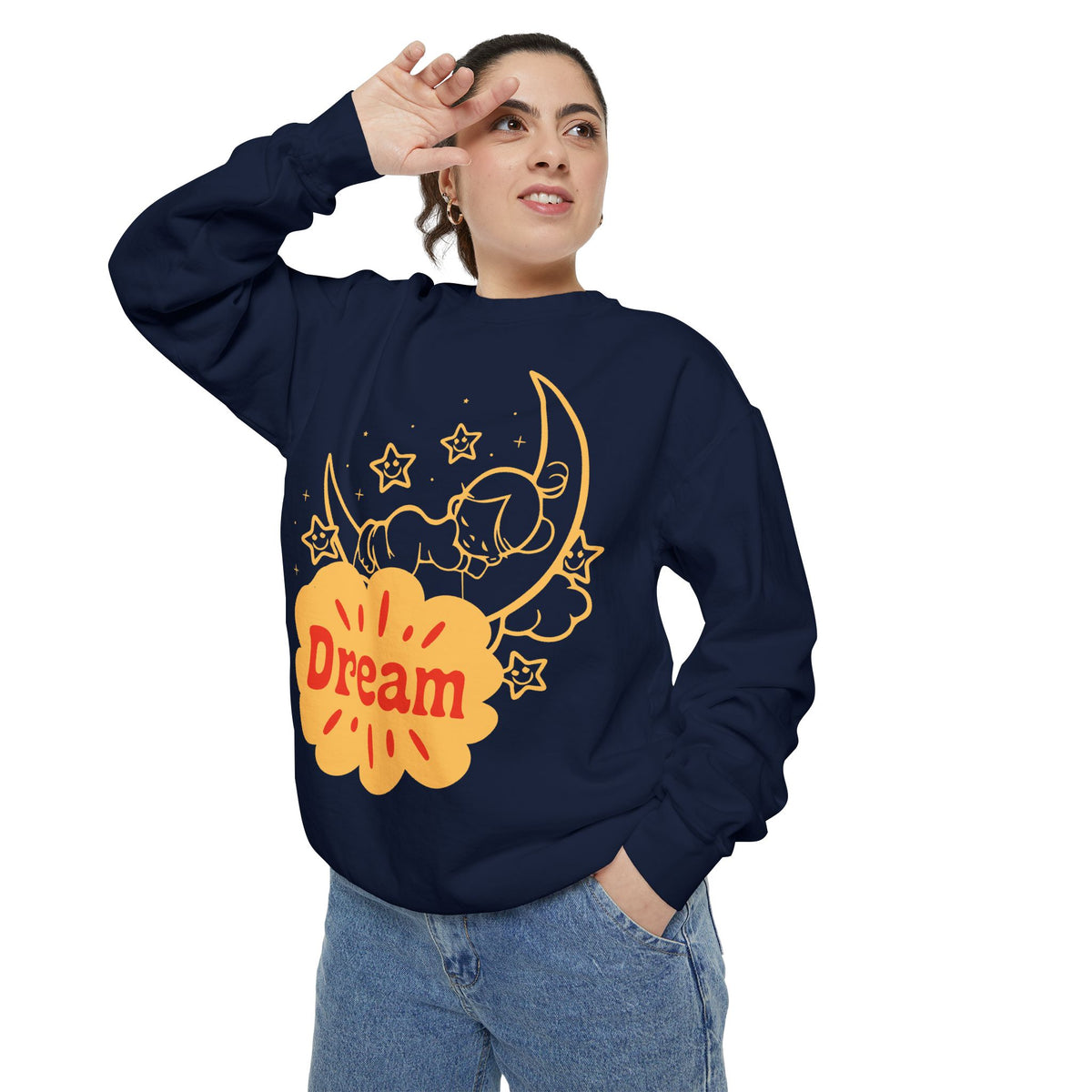 Dream Retro Moon sweatshirt | dreamy vintage moon embroidered chest
