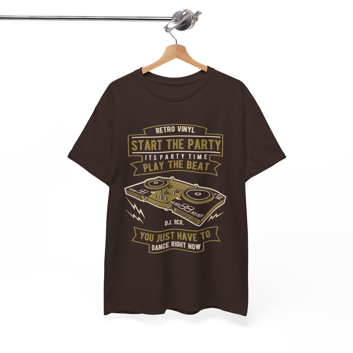 Start the Party DJ Turntable Tee — Vintage Vinyl Music Shirt