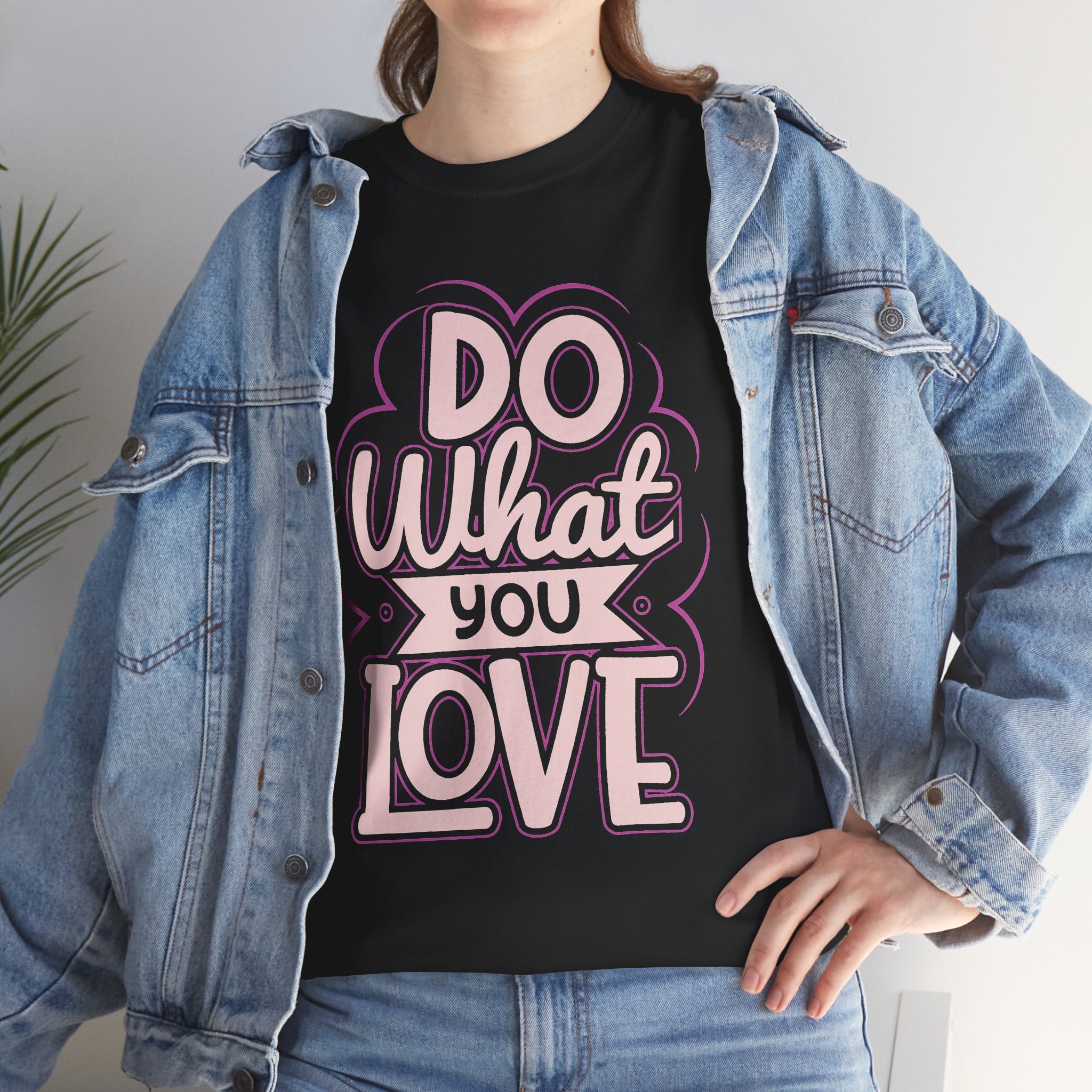 Do What You Love tee | Hand-lettered pastel pink reminder shirt