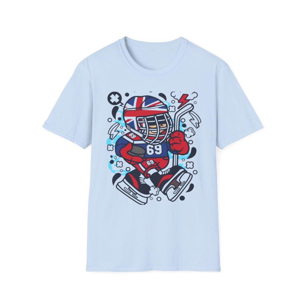 Helmet and Skates Illustration T-Shirt | Skate Park Graphic Tee