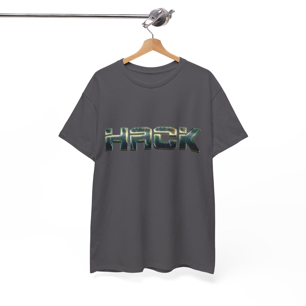 HACK camo metallic logo Tee | Hacker coder shirt, orange tech tee