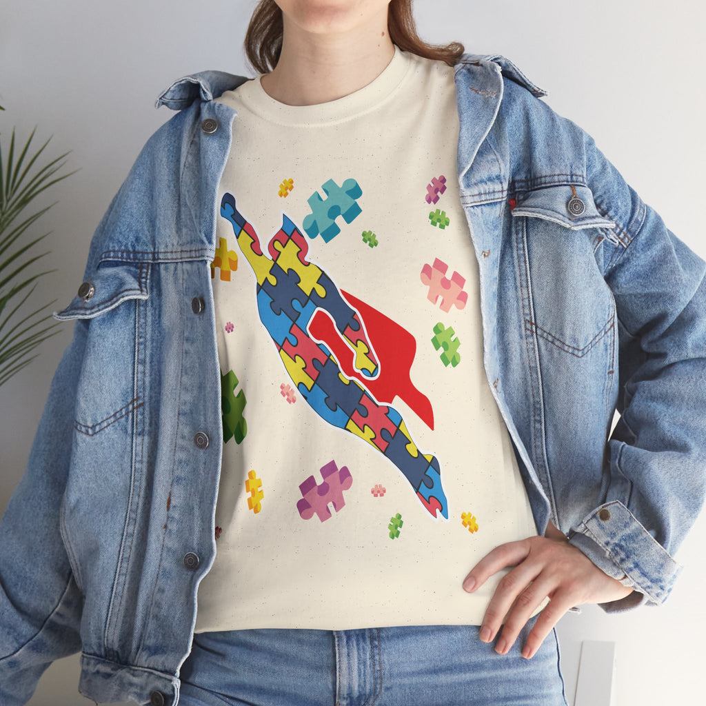 Puzzle Pieces Rocket Tee | Neurodiversity Puzzle Rocket Shirt