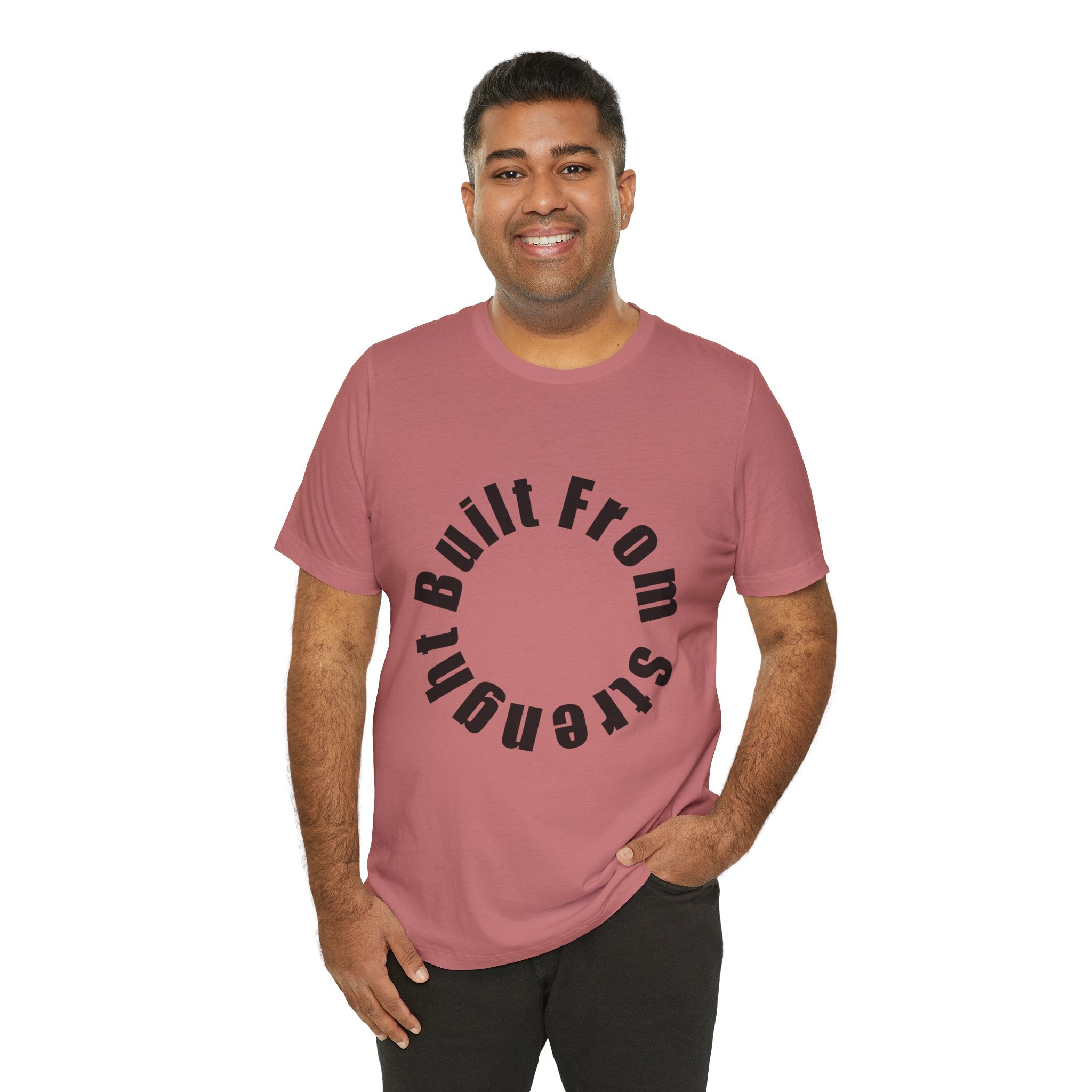 Built From Strength Circle Tee | Motivational Fitness Shirt