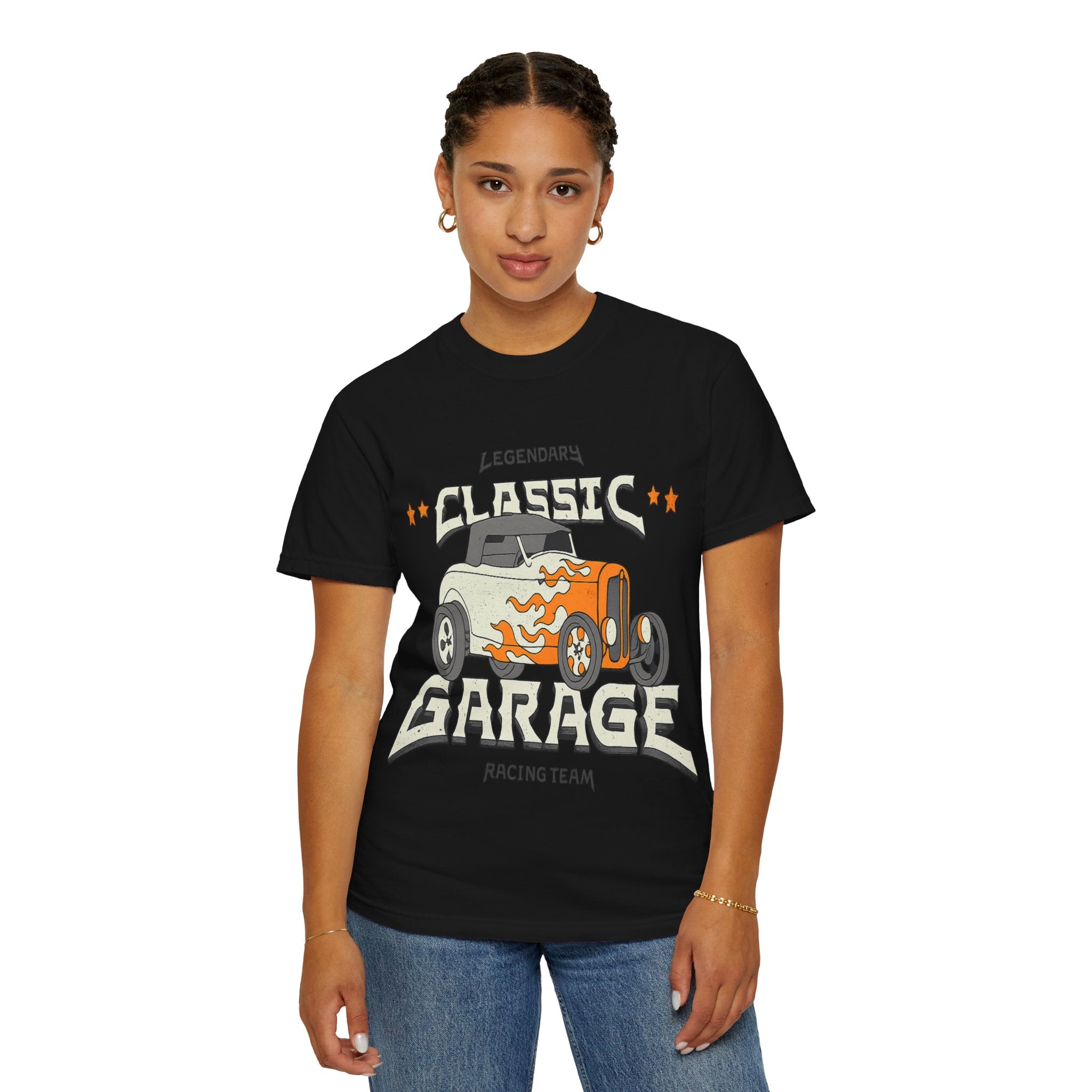 Classic Garage Hot Rod Illustration T-Shirt | Retro Racing Car Tee