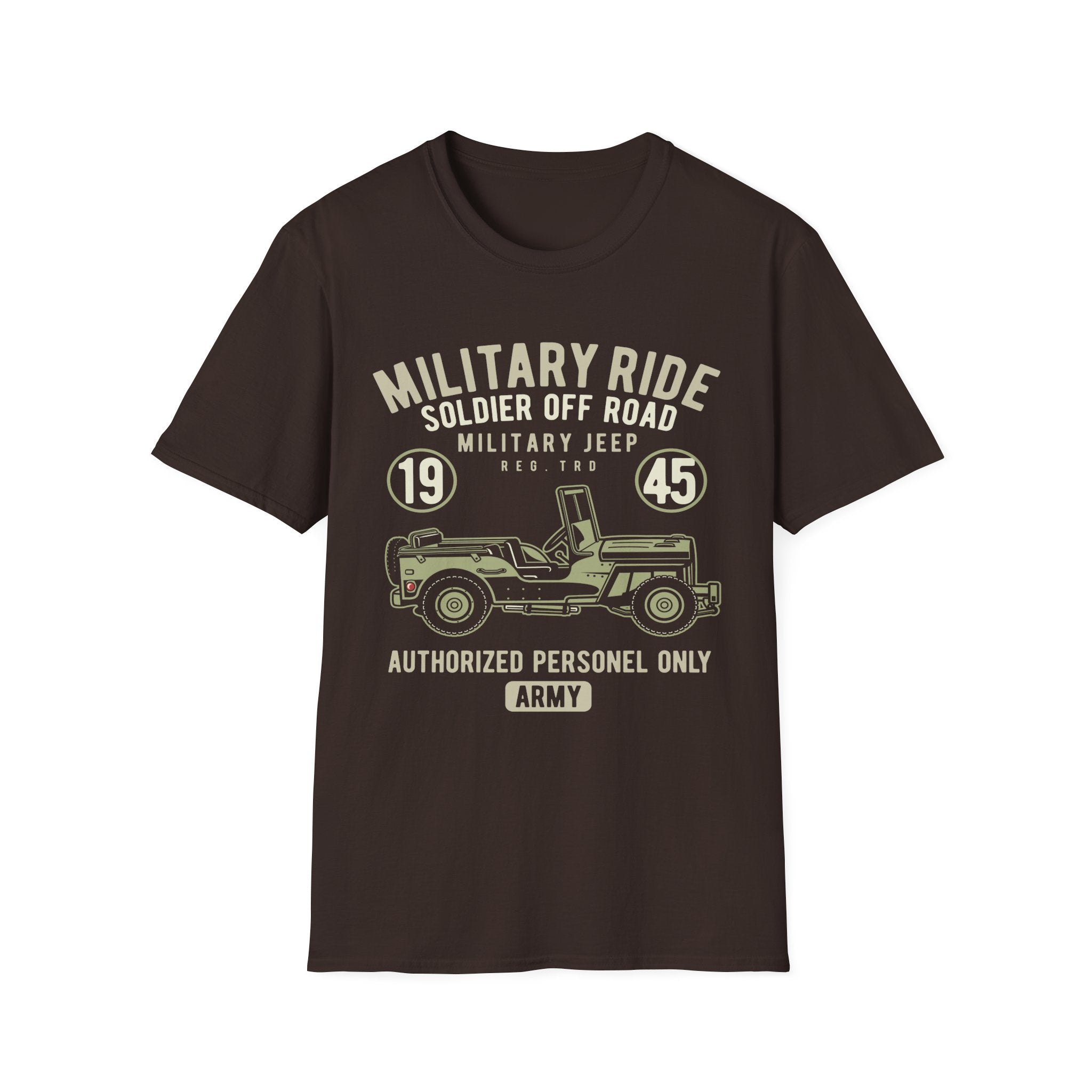 Military Ride Vintage Jeep T-Shirt | 1945 Army Off Road Tee