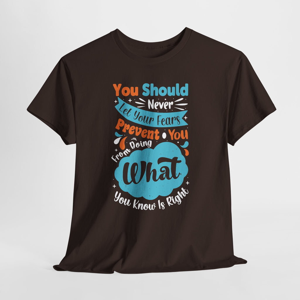 Move Past Doubt Tee | Bold Hand-Lettered Blue & Orange Typography