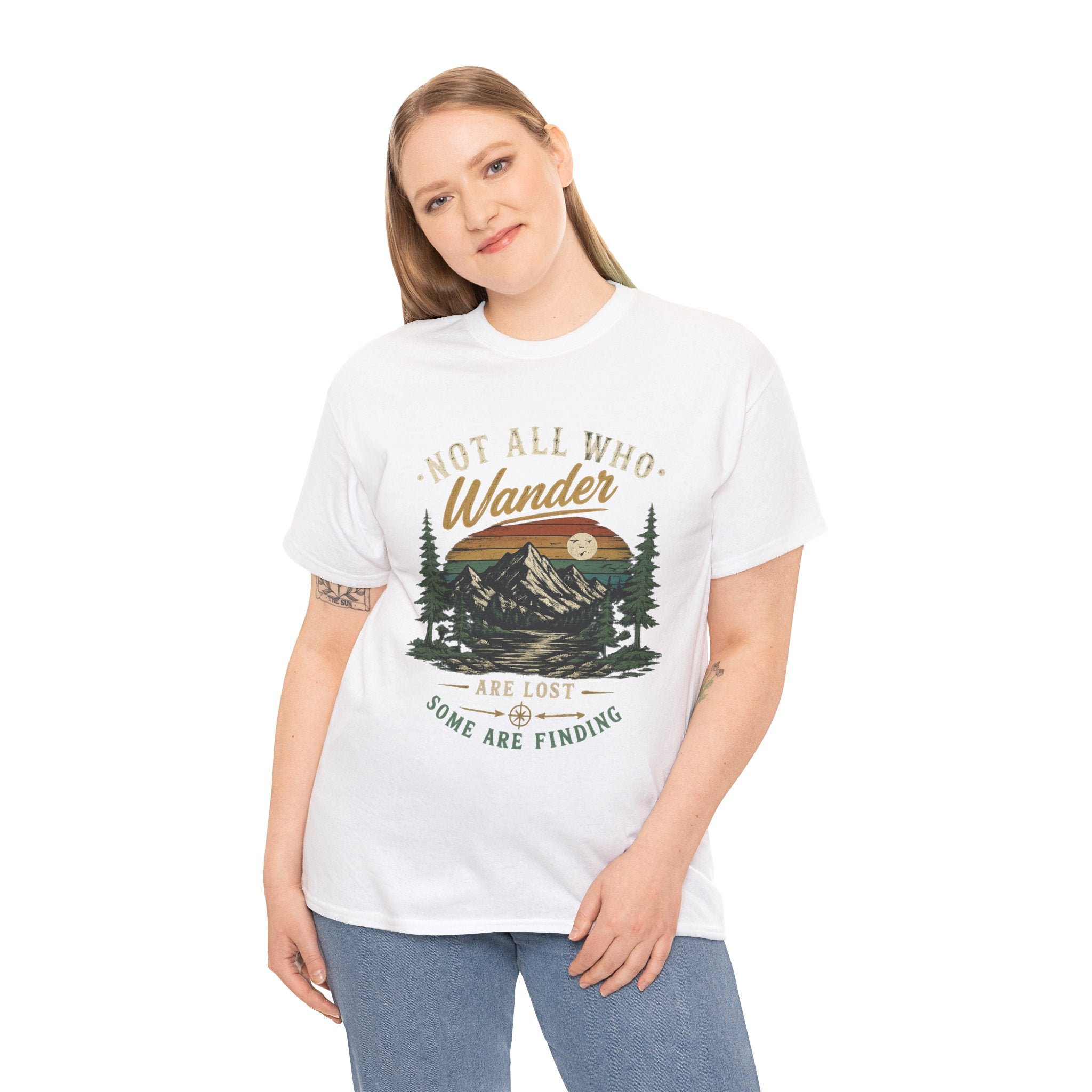 Not All Who Wander Are Lost Mountain Tee | Hiking Nature Tee