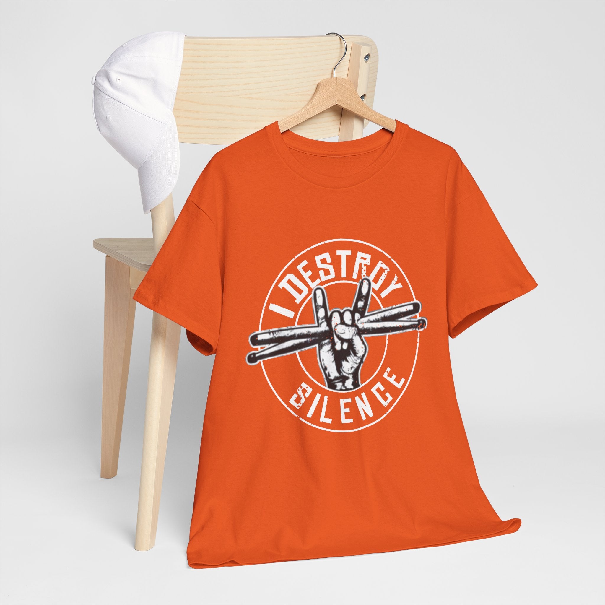 I Destroy Silence Drumsticks Tee, Drummer Shirt | Rock Band Musician Tee