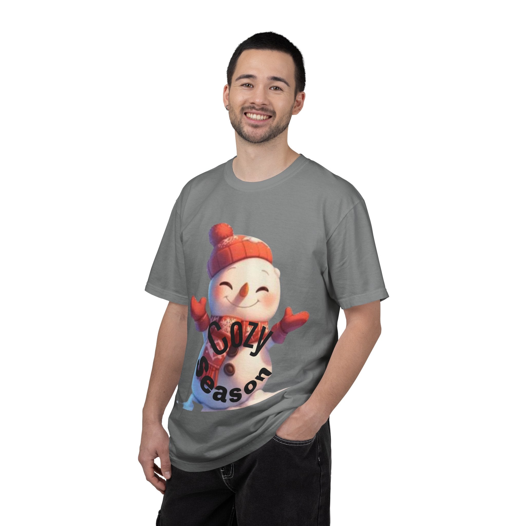Cozy Season Snowman T-Shirt | Cute Winter Graphic Tee