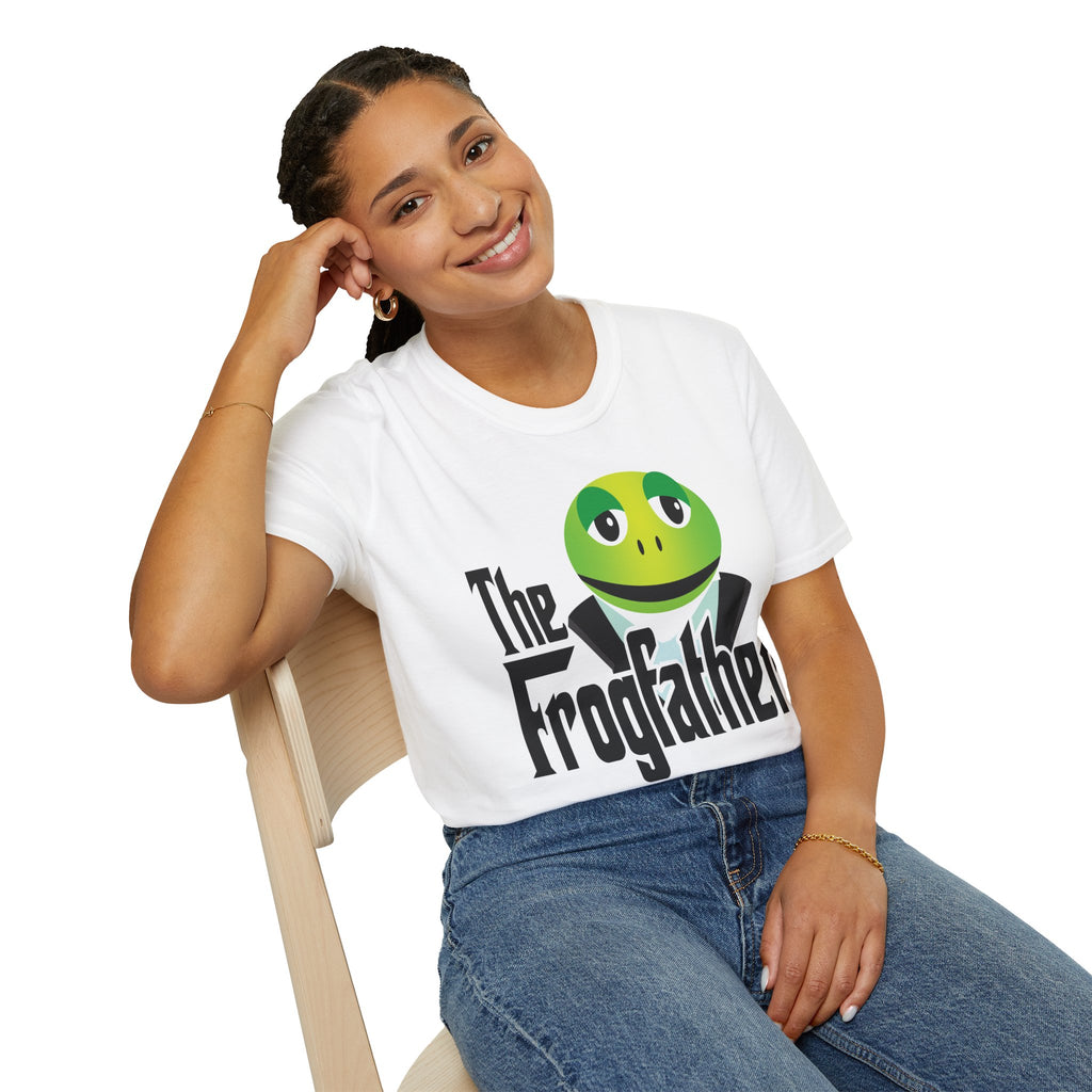 The Frogfather tuxedo frog T-Shirt | cheeky animal graphic tee