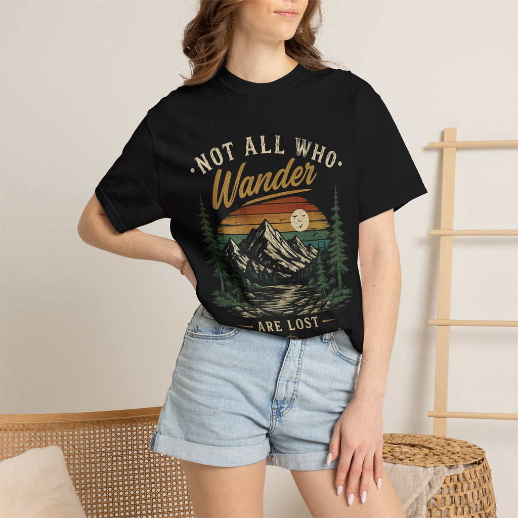 Not All Who Wander Are Lost T-shirt | Vintage Mountain Hiking Nature Tee