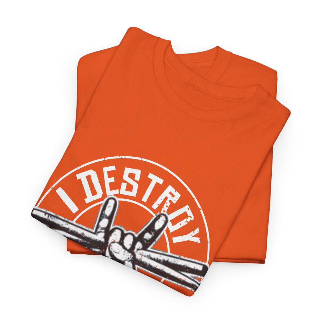 I Destroy Silence Drumsticks Tee, Drummer Shirt | Rock Band Musician Tee