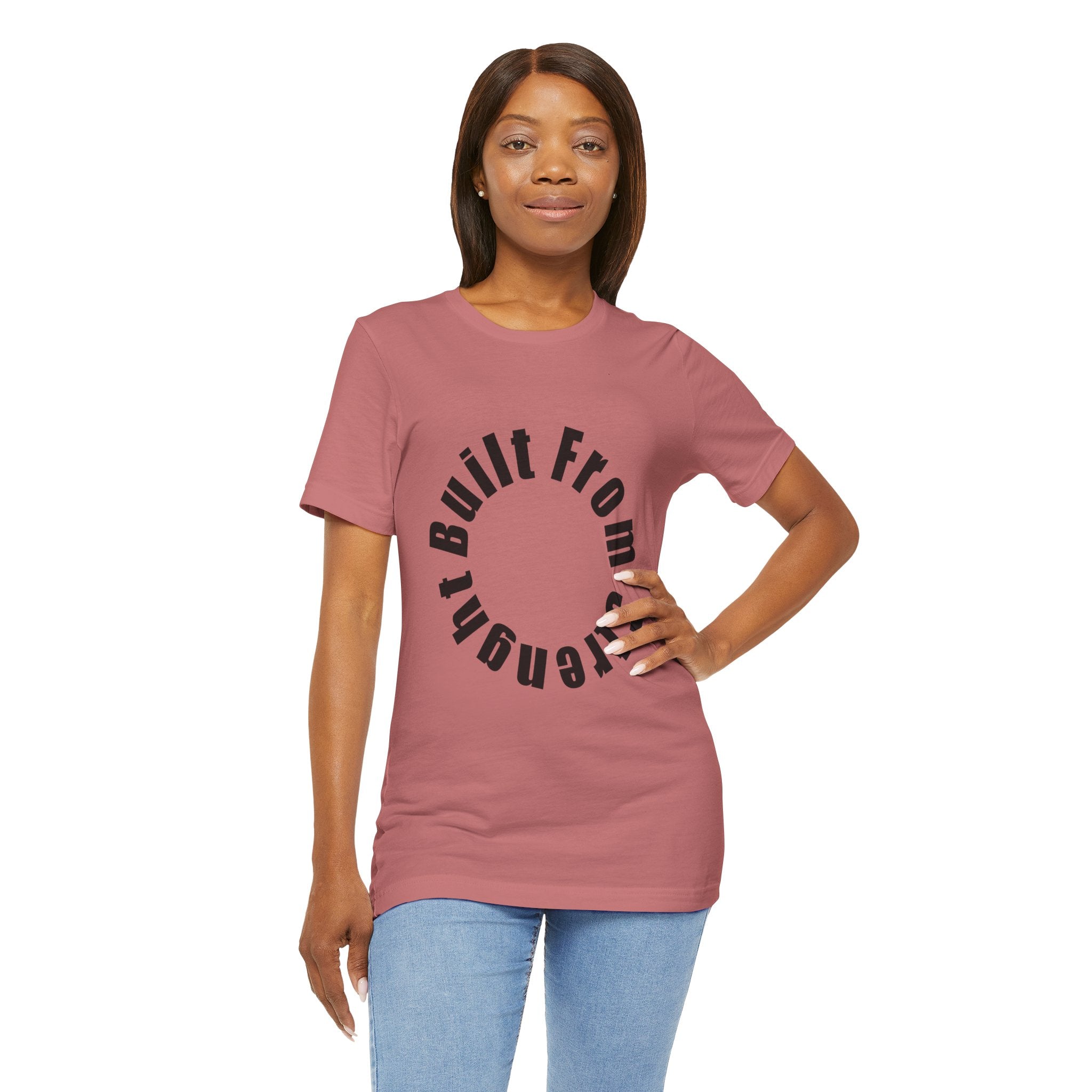 Built From Strength Circle Tee | Motivational Fitness Shirt
