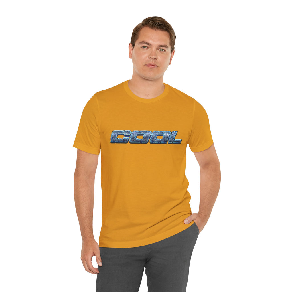 Metallic Blue "COOL" Graphic Tee | Jersey Short Sleeve Tee