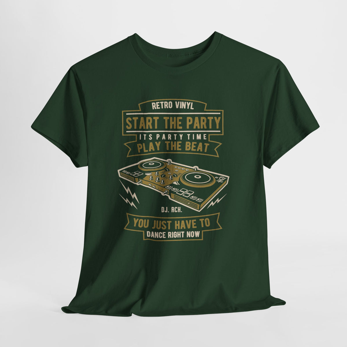 Start the Party DJ Turntable Tee — Vintage Vinyl Music Shirt