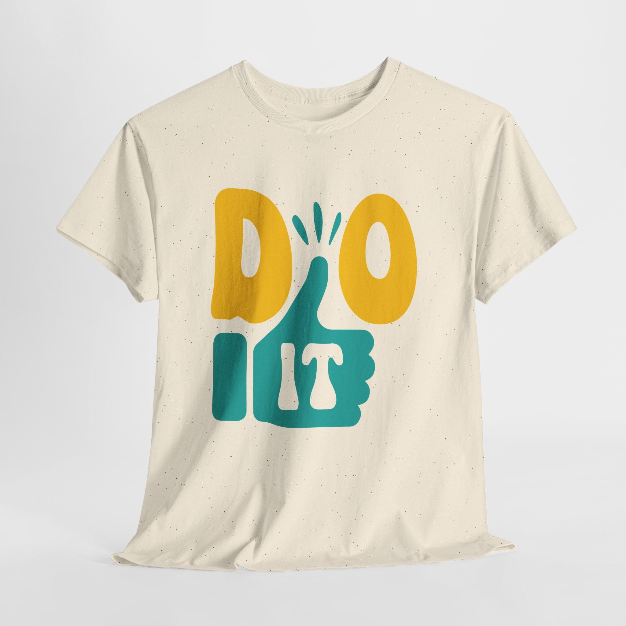 Thumbs Up Encouragement Tee | Yellow Teal Thumbs Up Graphic T-Shirt