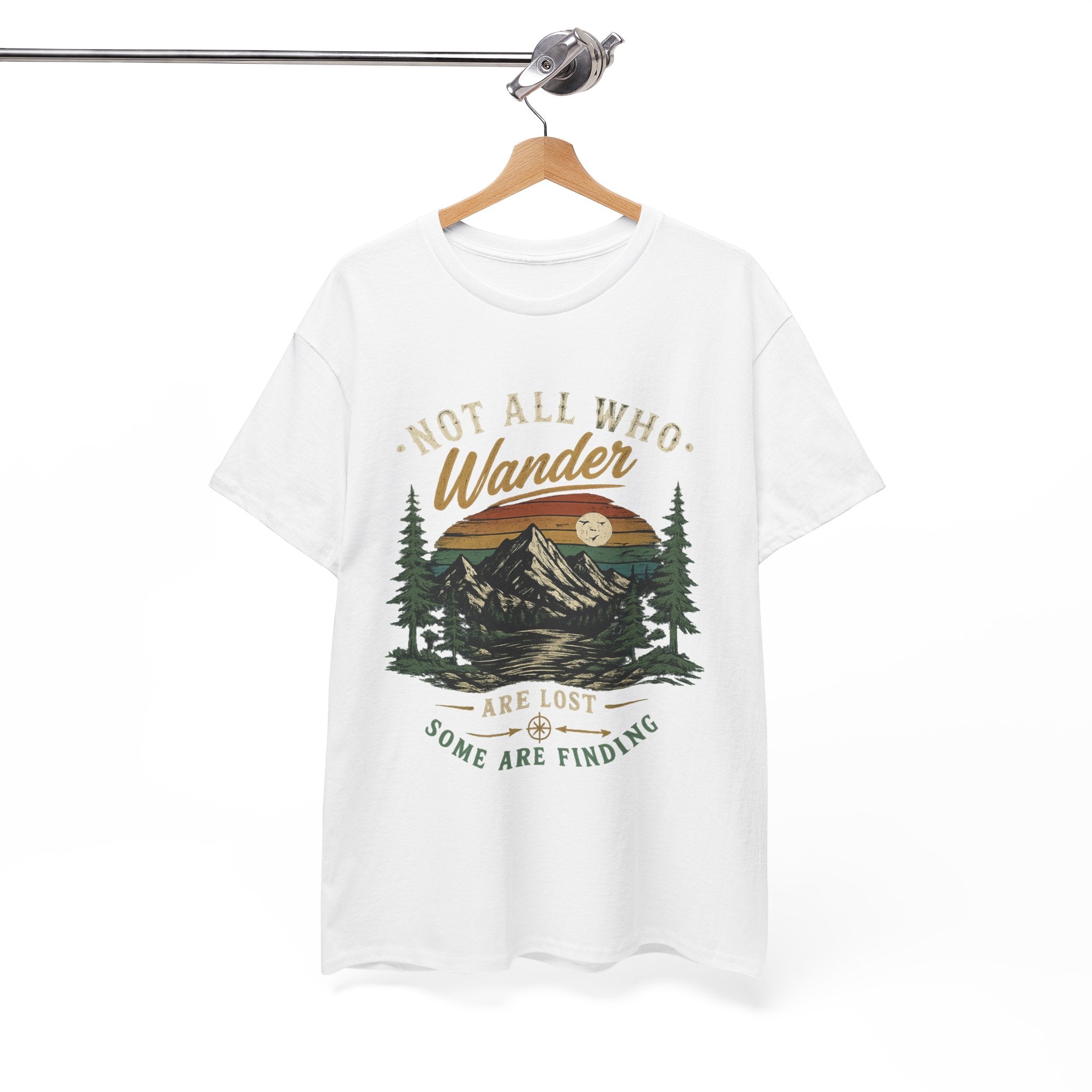 Not All Who Wander Are Lost Mountain Tee | Hiking Nature Tee