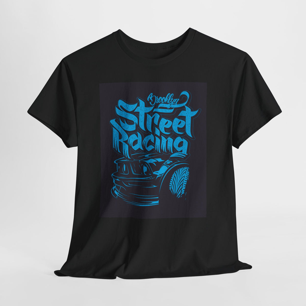 Street Racing Muscle Car Tee | Turquoise Graphic