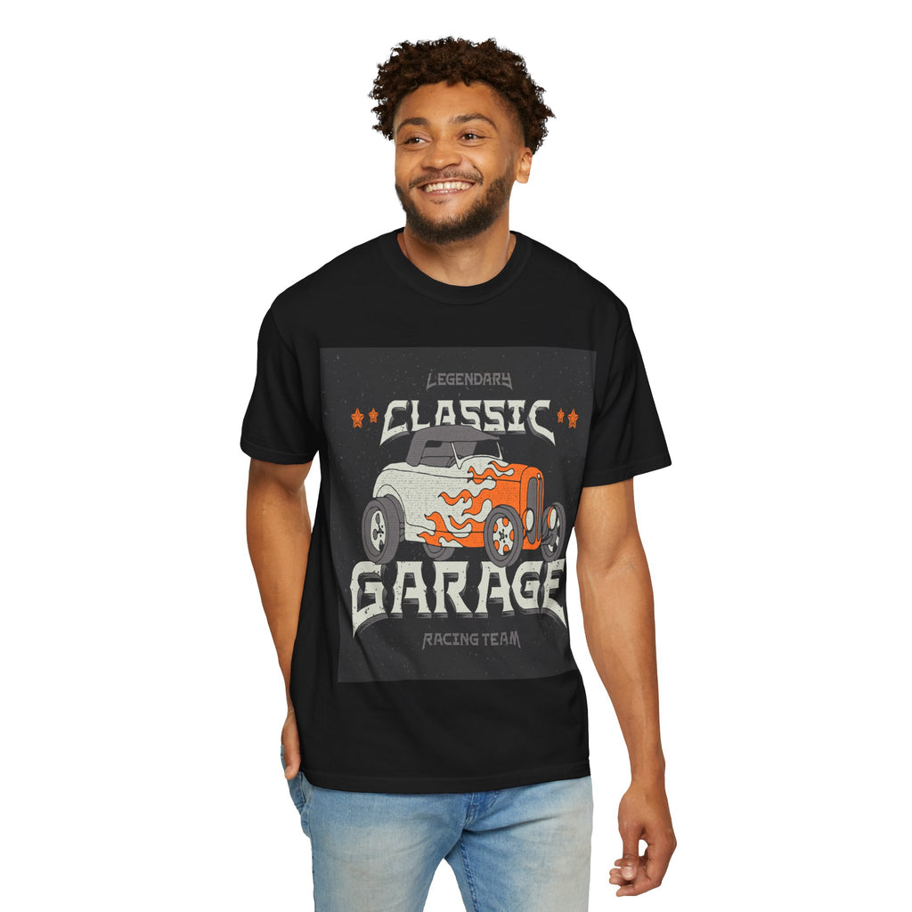 Hand-Drawn Hot Rod Graphic T-Shirt | Vintage Car Crew Tee