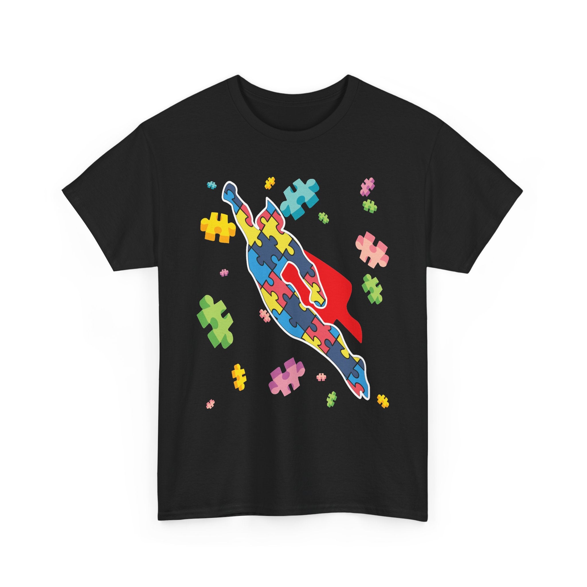 Puzzle Pieces Rocket Tee | Neurodiversity Puzzle Rocket Shirt