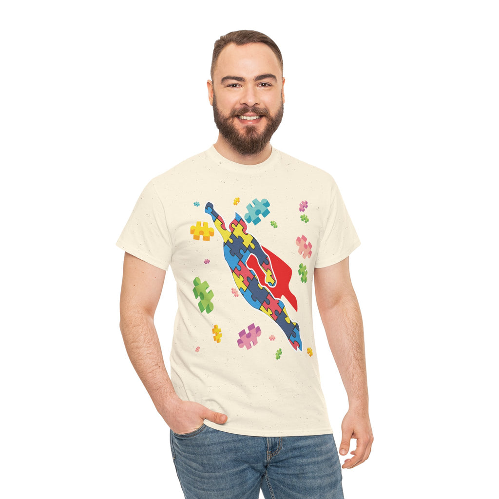 Puzzle Pieces Rocket Tee | Neurodiversity Puzzle Rocket Shirt