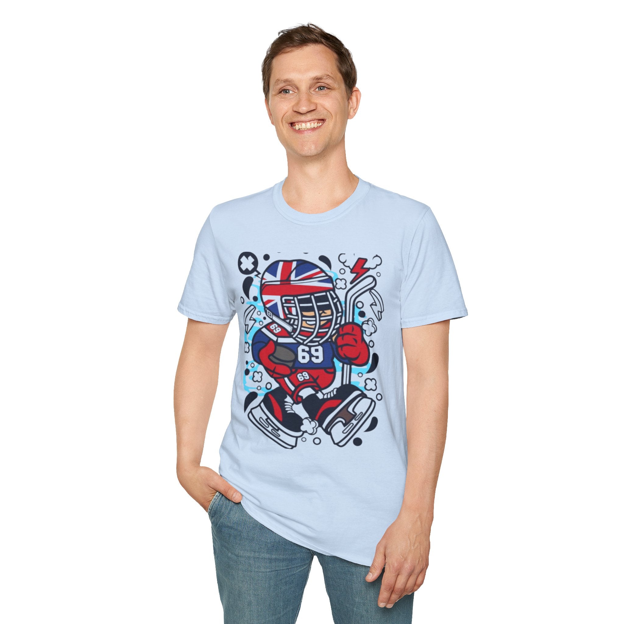 Helmet and Skates Illustration T-Shirt | Skate Park Graphic Tee