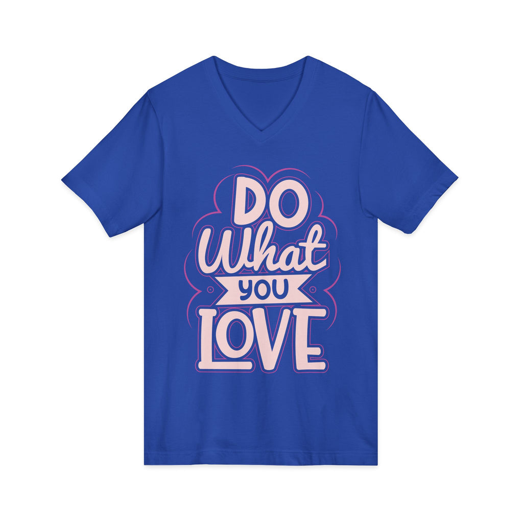 Do What You Love V-Neck Tee | Hand-Lettered Retro Script