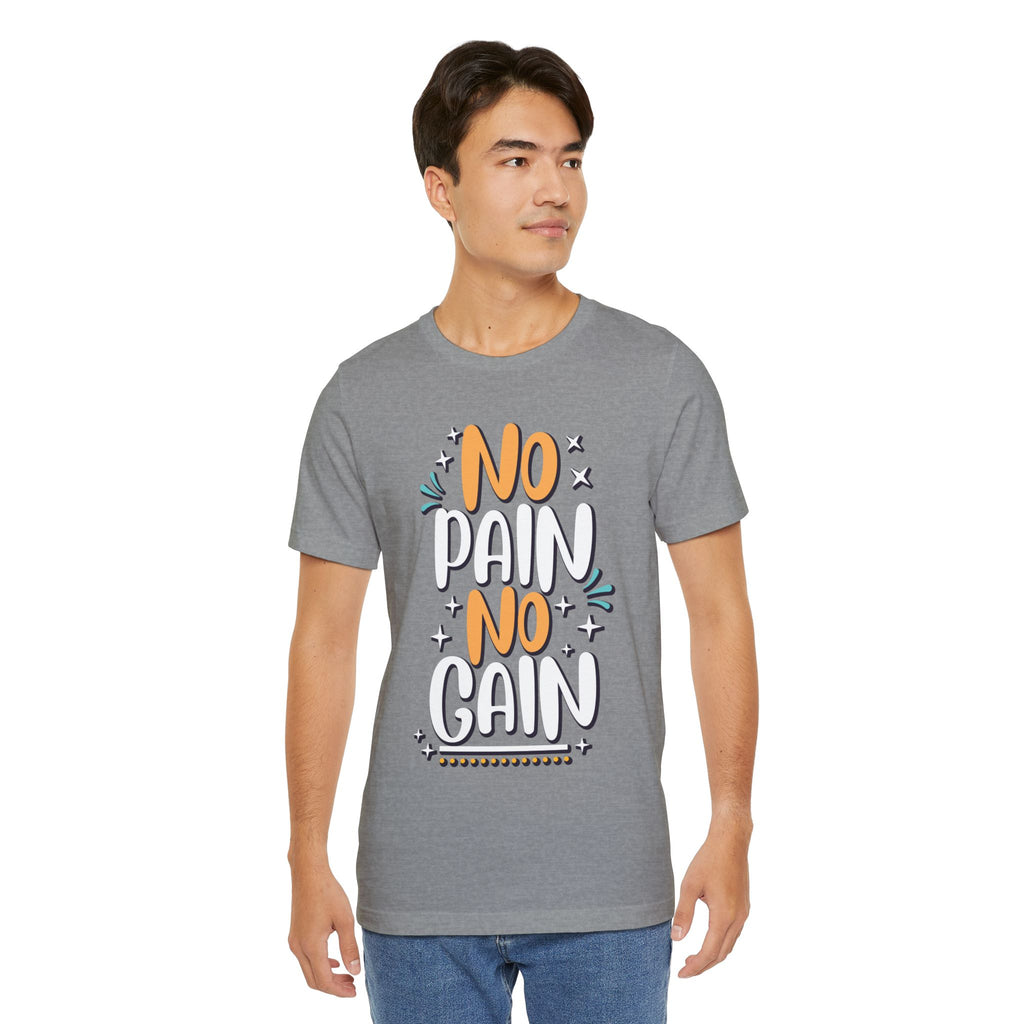 No Pain No Gain Tee | Hand-Lettered Typography T-Shirt