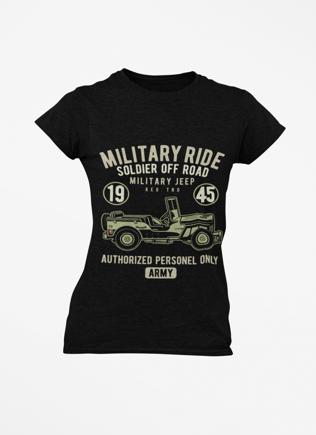 Military Ride Vintage Jeep T-Shirt | 1945 Army Off Road Tee