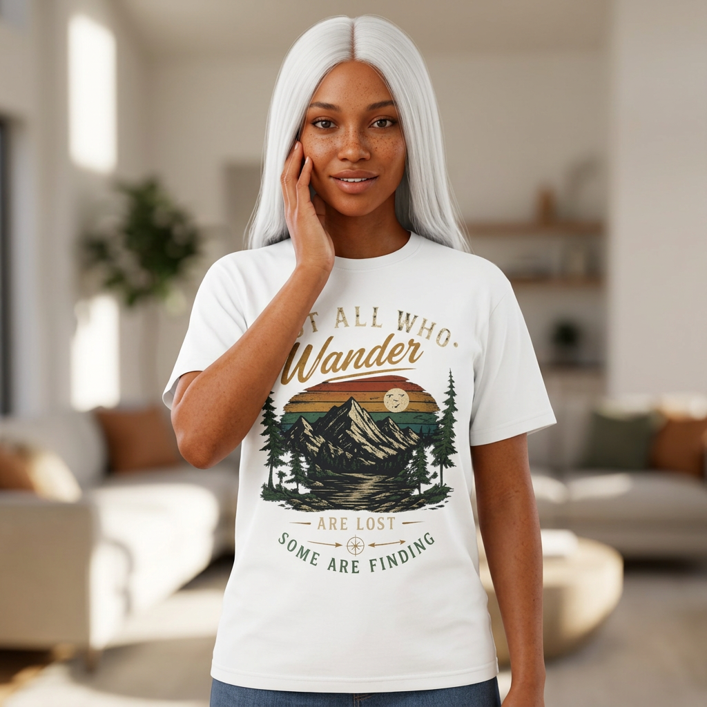 Not All Who Wander Are Lost T-shirt | Vintage Mountain Hiking Nature Tee