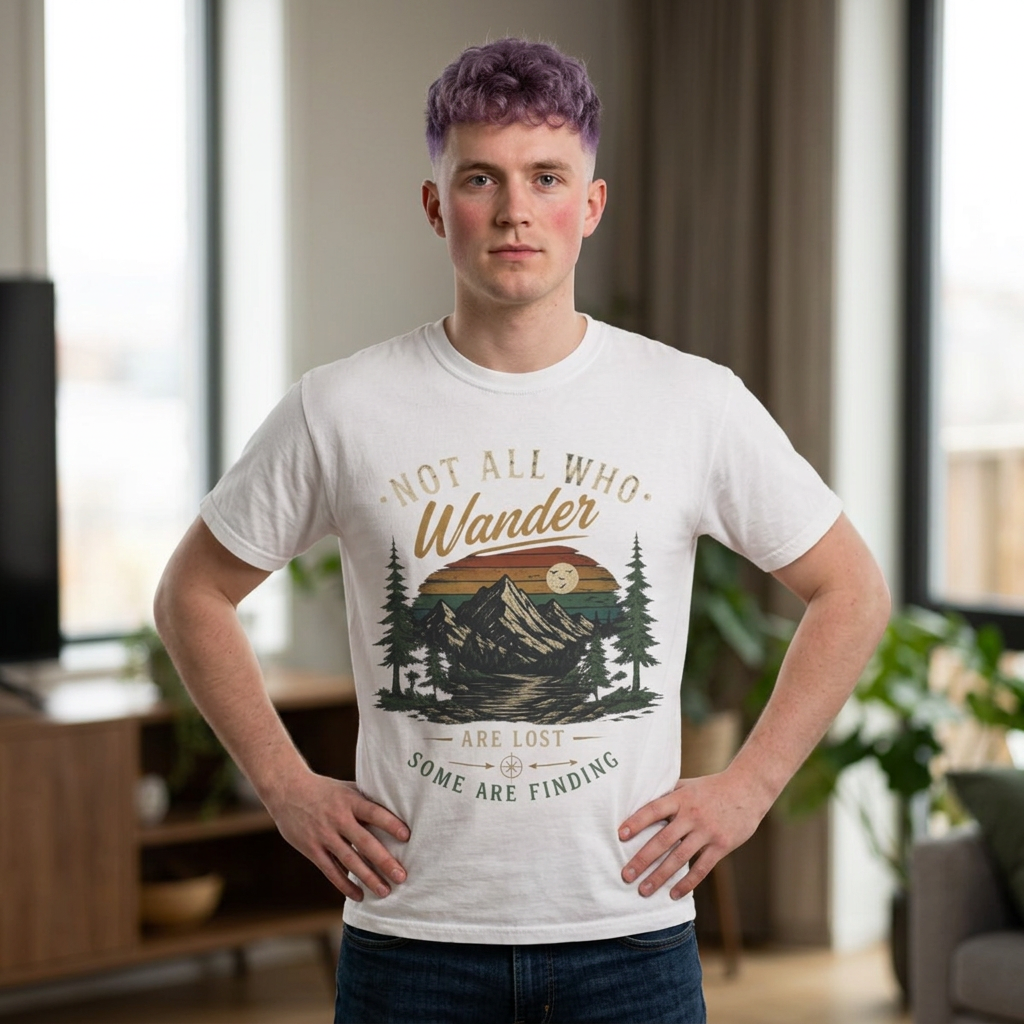 Not All Who Wander Are Lost T-shirt | Vintage Mountain Hiking Nature Tee