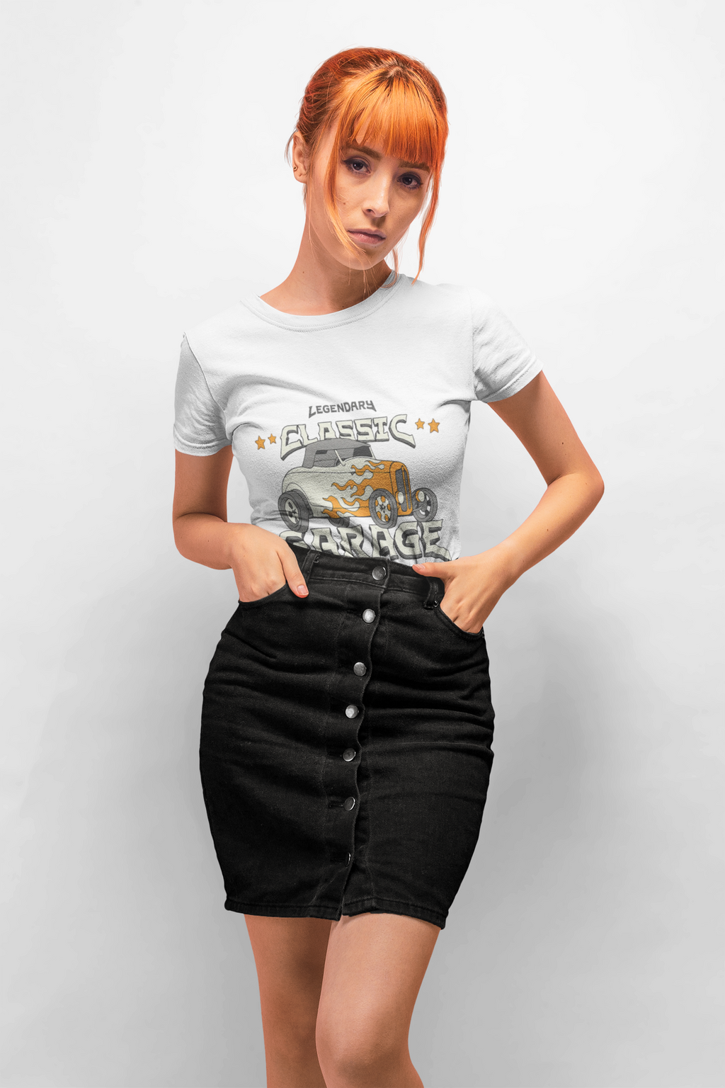Classic Garage Hot Rod Illustration T-Shirt | Retro Racing Car Tee