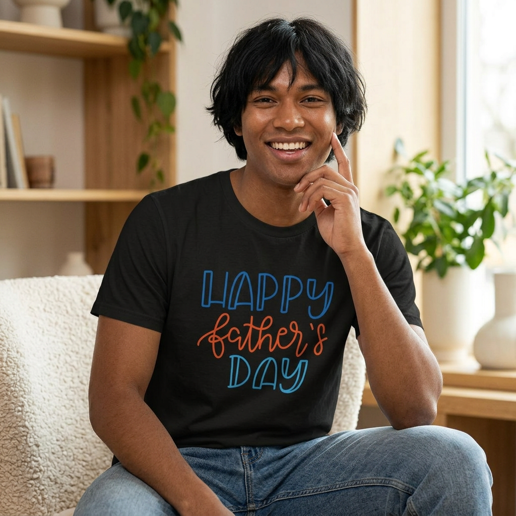 Happy Fathers Day Shirt | Fathers Day Gift for Dad | Hand Lettered Dad T Shirt | Fathers Day Tee