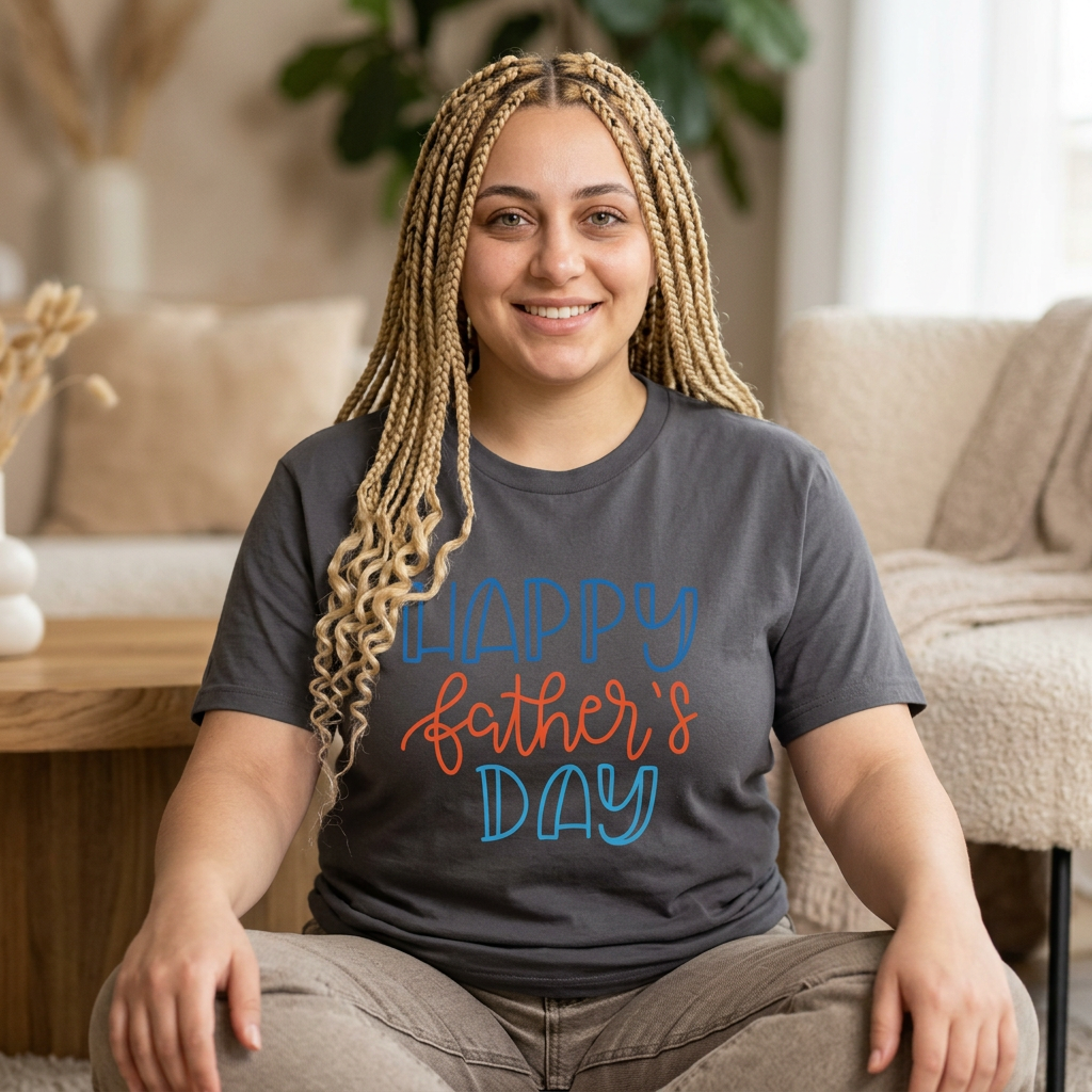 Happy Fathers Day Shirt | Fathers Day Gift for Dad | Hand Lettered Dad T Shirt | Fathers Day Tee