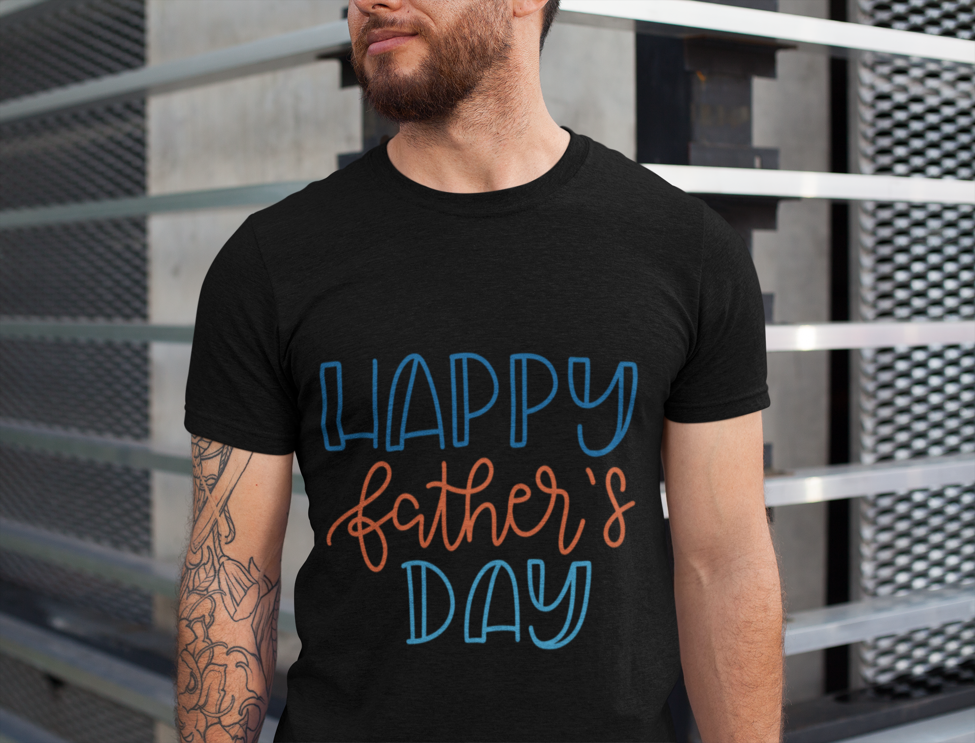 Happy Fathers Day Shirt | Fathers Day Gift for Dad | Hand Lettered Dad T Shirt | Fathers Day Tee