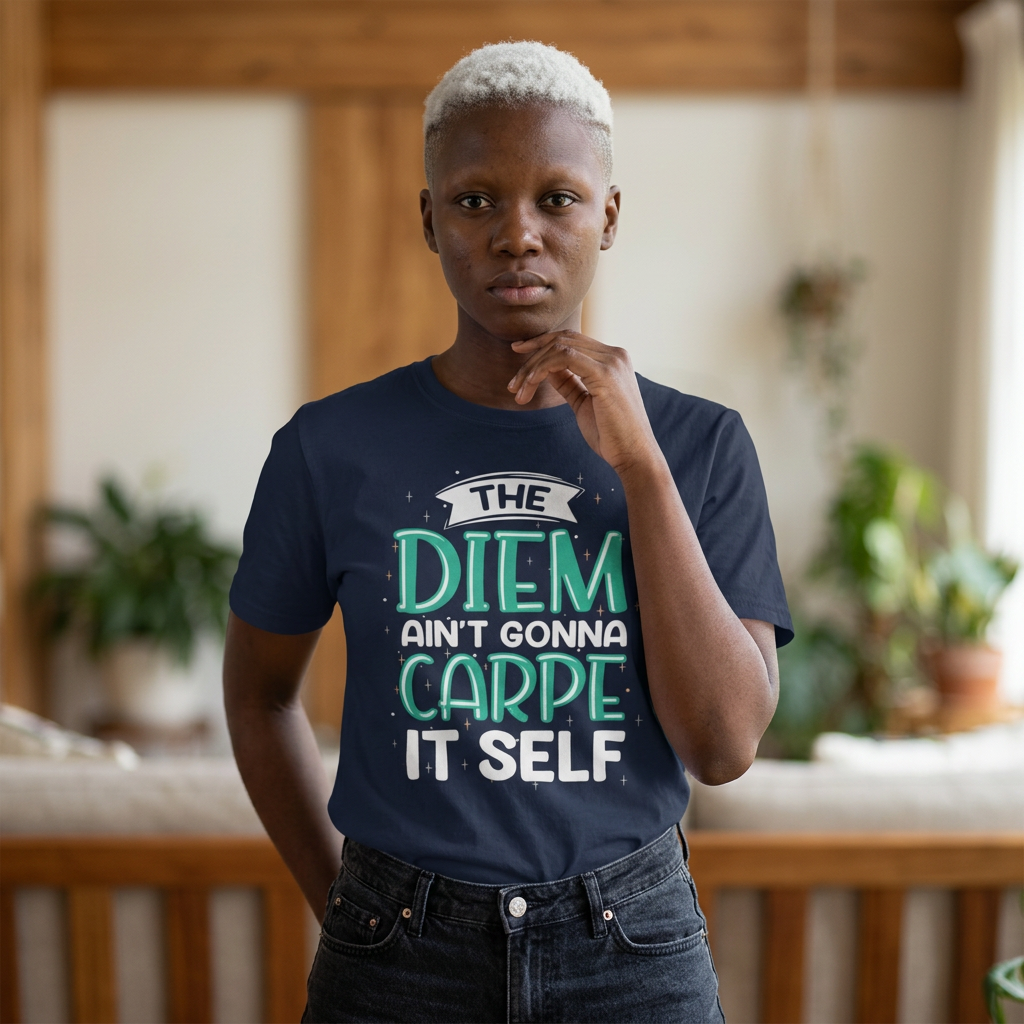 The Diem Aint Gonna Carpe Itself T Shirt Retro Motivational Graphic Tee