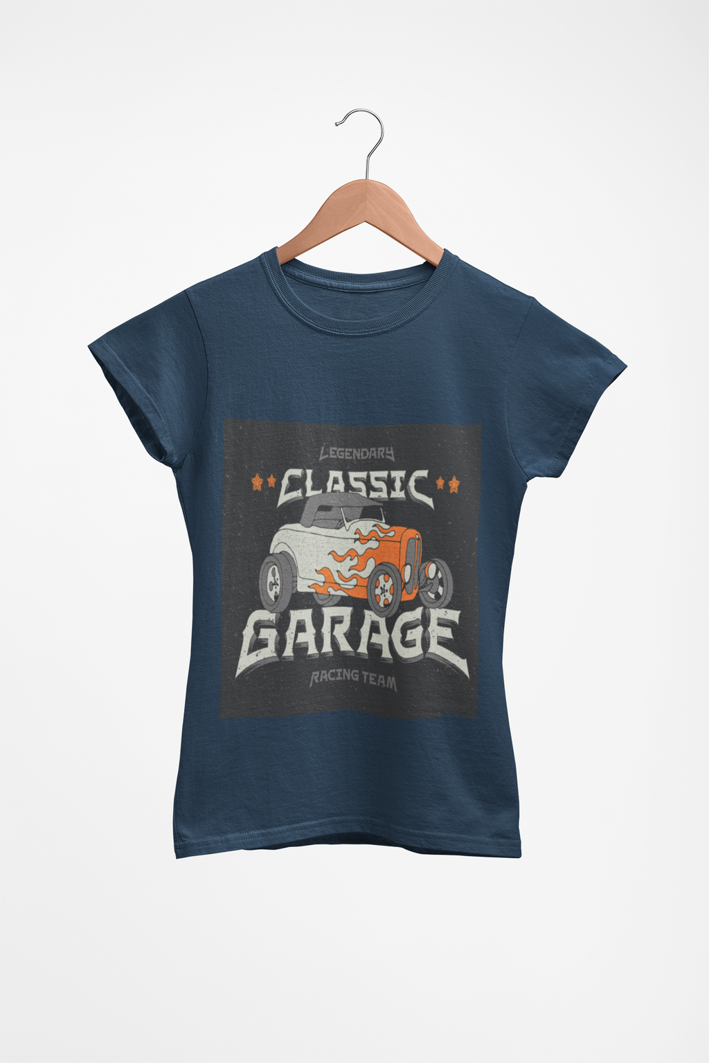 Hand-Drawn Hot Rod Graphic T-Shirt | Vintage Car Crew Tee