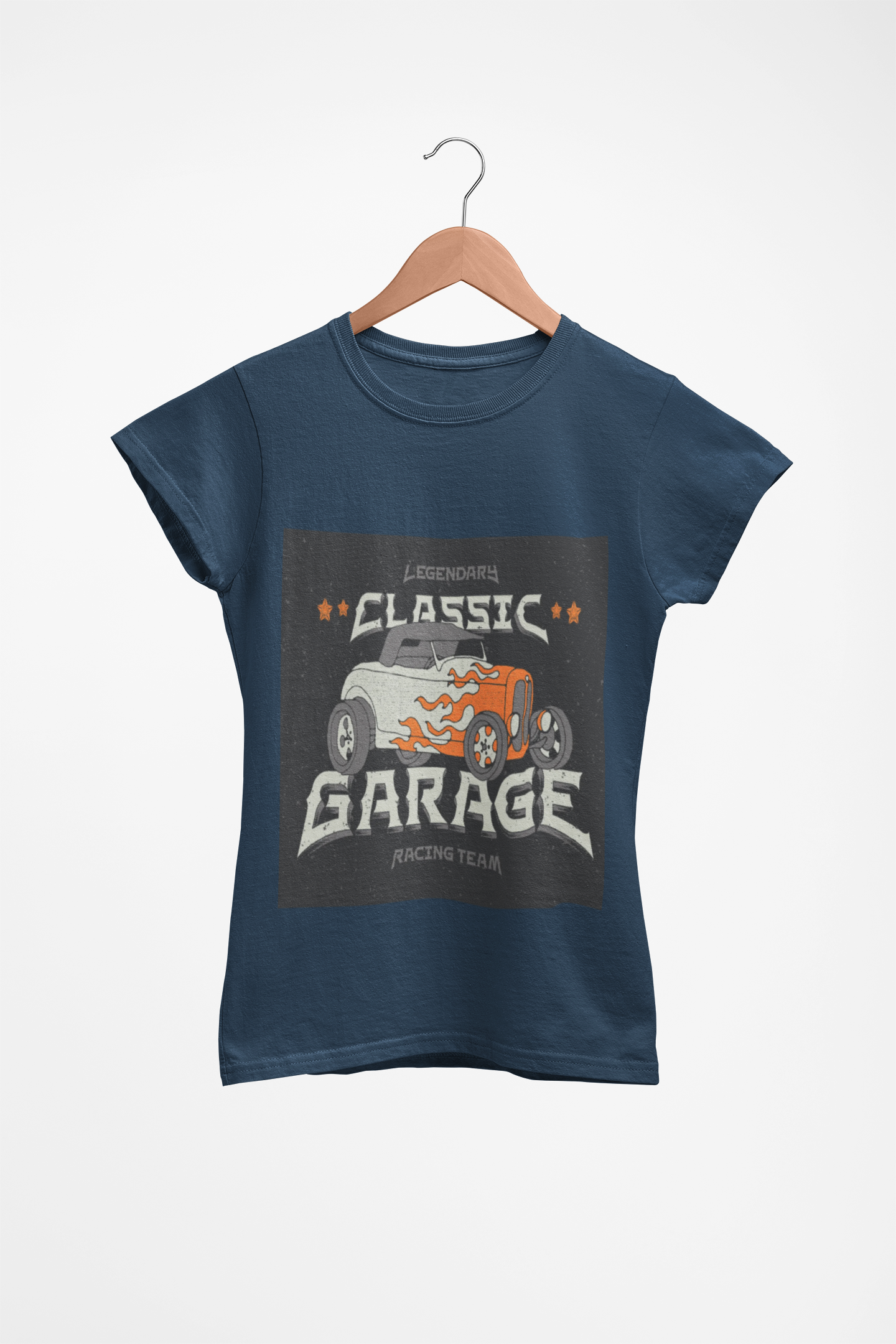 Hand-Drawn Hot Rod Graphic T-Shirt | Vintage Car Crew Tee
