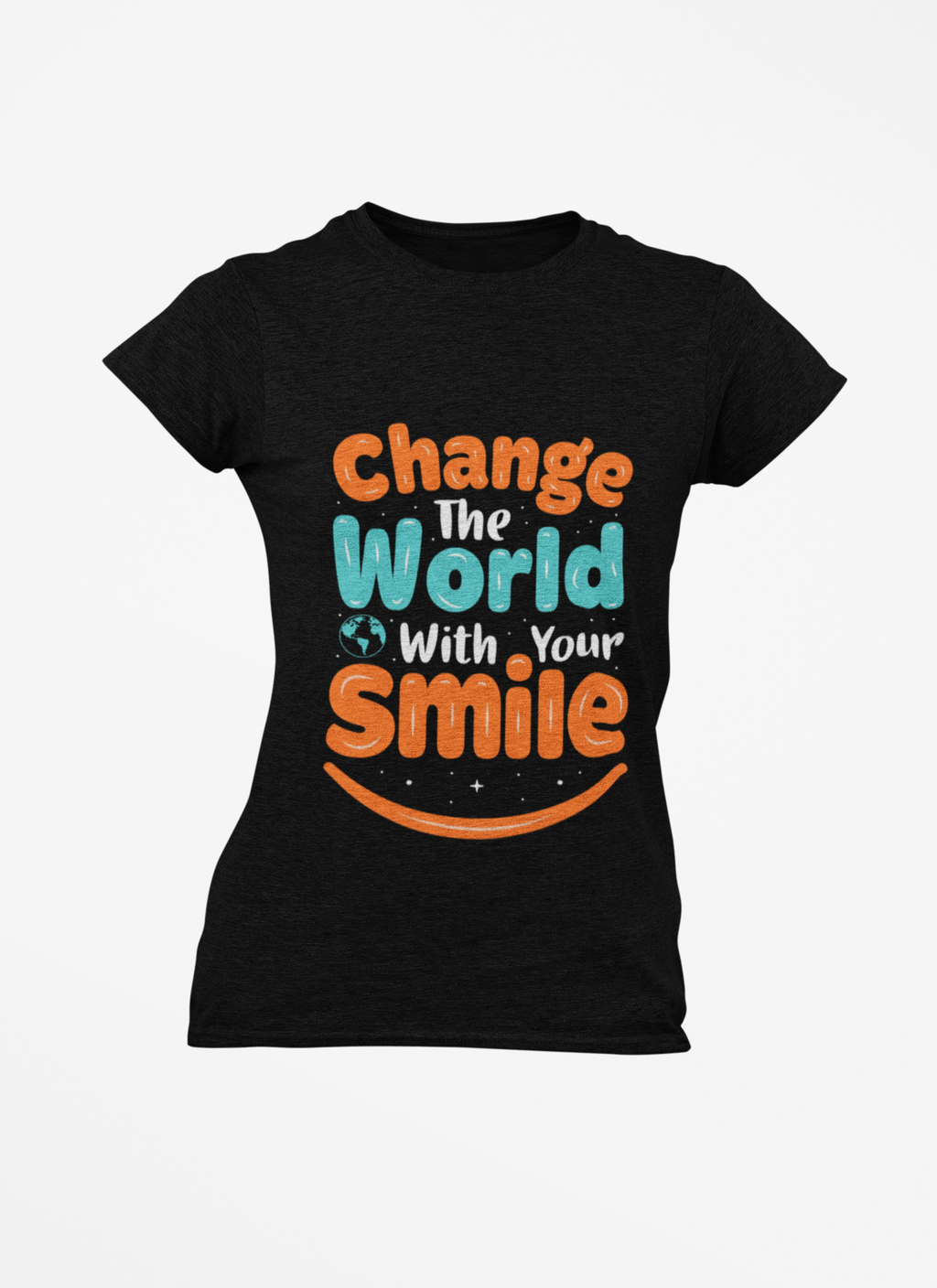 Kindness Smile Tee | Garment-Dyed Navy Cotton T-Shirt
