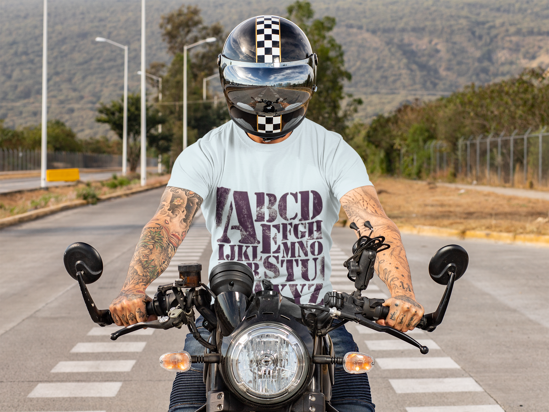 Vintage Stencil Alphabet T-Shirt | Garment-Dyed Heavyweight Tee