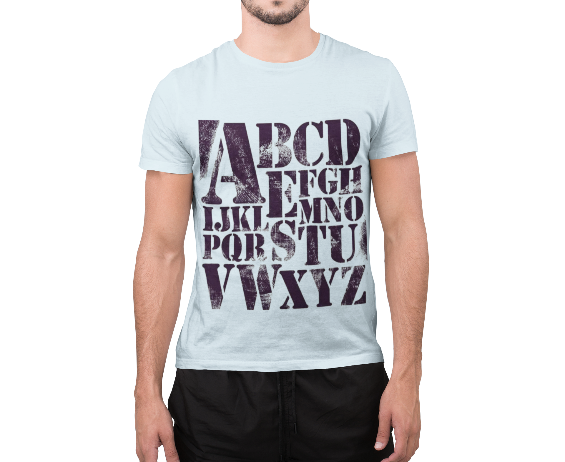 Vintage Stencil Alphabet T-Shirt | Garment-Dyed Heavyweight Tee