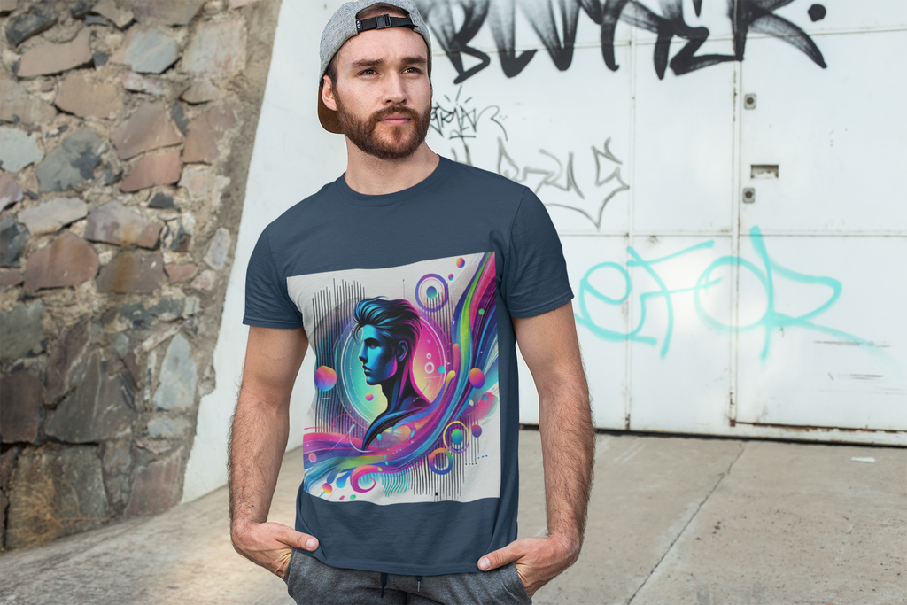 Abstract Graphic T Shirt Unisex Relaxed Fit Casual Tee